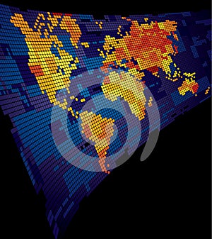 Luminous world map photo