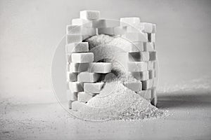 Lump sugar - close up