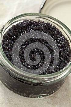 Lumpfish roe in a glass bowl