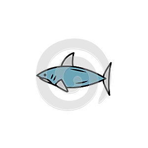 lumpfish, shark line icon. signs and symbols can be used for web, logo, mobile app, ui, ux