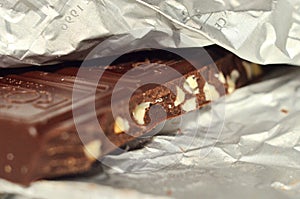 Lumps of Chocolate in Foil