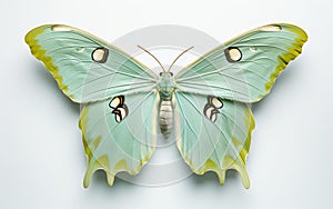 Luna Moth on Transparent Background -Generative Ai