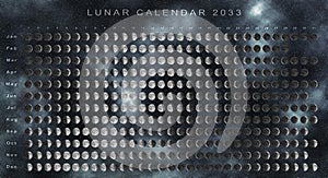 Lunar Calendar 2033 Northern Hemisphere