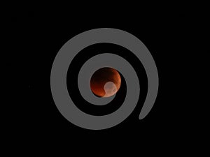 Lunar Eclipse cloud darkness during Beaver Moon November 2022 photo
