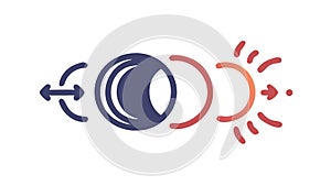 Lunar Eclipse, Cosmic Shadow Play Icon, vector design Generative AI