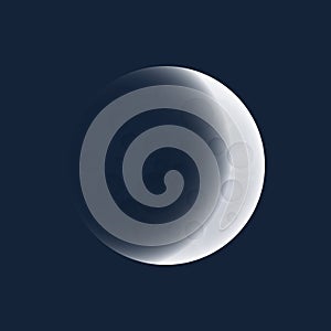 Lunar eclipse, earth shadow on the moon