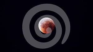 Lunar eclipse in July 2018 was observed in latitude 54, Longitude: 73 Time-lapse