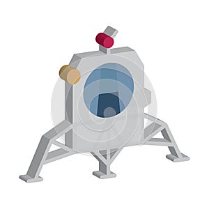 Lunar  Isometric vector icon which can easily modify or edit photo