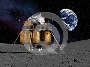 Lunar Lander On The Moon photo