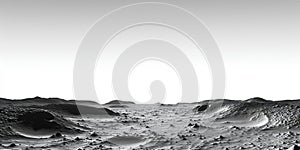 Lunar Landscape: Craters and Ridges on Moon's Surface. Generative ai