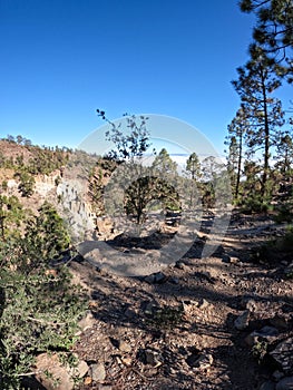 Lunar Landscape, environmental and geological landmark in National Park Teide, Tenerife, Canary Islands, Spain