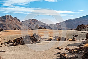 Lunar landscapes around the summit of Teide mountain