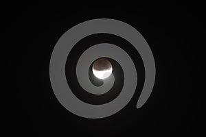 Lunar moon half eclipse