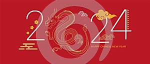 Lunar new year , Chinese New Year 2024 , Year of the Dragon.