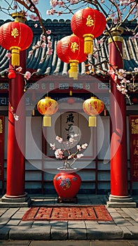 Lunar New Year - Illustration Design Template Greeting Banner