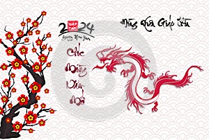 Lunar new year, vietnamese new year, Chinese New Year 2024 , Year of the Dragon