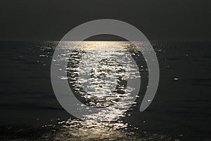 Lunar path on sea