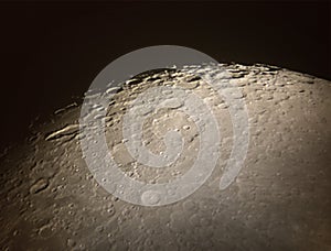 Lunar surface and craters