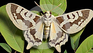 Lunate Zale Moth wings colorful pattern display