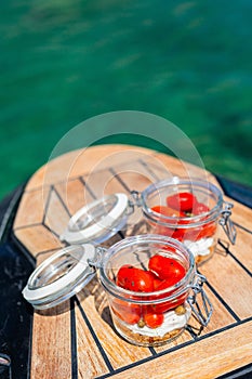 Lunch on boat