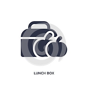 lunch box icon on white background. Simple element illustration from education 2 concept