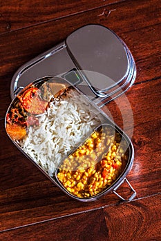 Lunch box the Indian tiffin photo