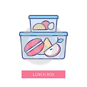 Lunch box - modern line design style icon