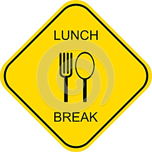 Lunch break - vector sign