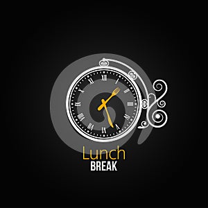 Lunch clock concept design background