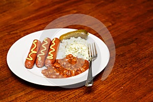 Lunch of Franks and Beans