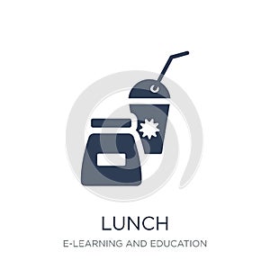 Lunch icon. Trendy flat vector Lunch icon on white background fr