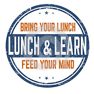 Lunch and learn sign or stamp