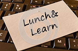 Lunch and learn text note