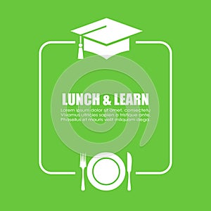 Lunch and learn vector poster