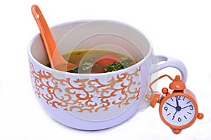 Lunch time with chinese soup