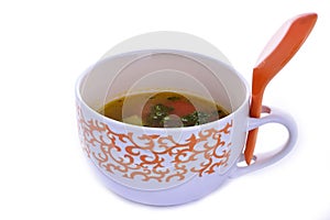 Lunch time with chinese soup