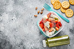 Lunch to go with fruits in box