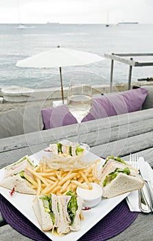 Lunch with wine harbor St. Eustatius Oranjestad photo