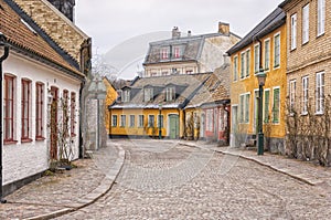 Lund Cobbled Street Scene