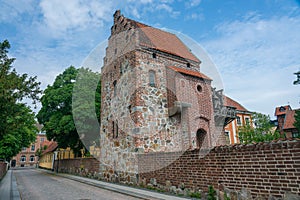 Lund, Sweden - June 9, 2022: Medieval recidensy of the priest at the church wich is in well preserved state