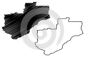 Lunda Norte Province map vector