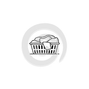 Lundry basket icon vector graphics