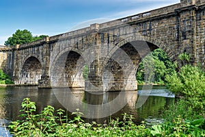 The Lune valley aqueduct, which carries the Lancaster canal over