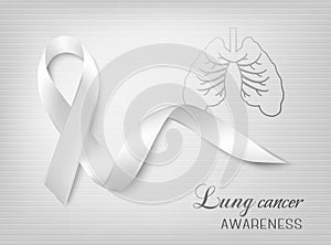 Lung cancer awareness ribbon.