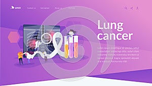 Lung cancer landing page concept