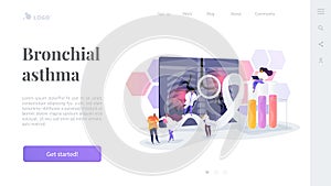 Lung cancer landing page concept