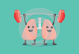 Lung enjoy with weight lifting.