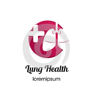 Lung Health logo or symbol template design photo