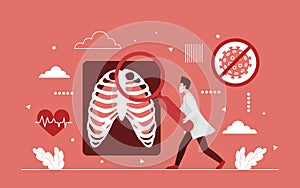 Lung health research, hospital radiology coronavirus results