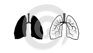 Lung icon. Vector illustration EPS 10